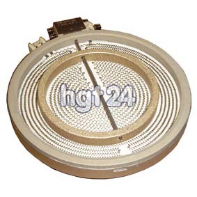Strahlheizkrper Zweikreis Hilight 210/120 mm , 2200/750 Watt 230 Volt