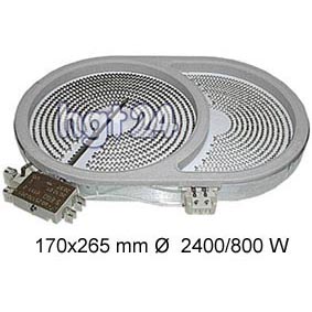 Strahlheizkrper Zweikreis Brter Hilight 170x265 mm , 1600/800 Watt 230 V [565042] - Strahlheizkrper/Kochplatte Brter Hilight EGO 10.57413.688 Ceranfeld Glaskeramikkochfeld Bauknecht Ignis Philips Whirlpool 565042 - Strahlheizkrper Brter Hilight 170x265 mm  1600/800 W 230 V Kochfeld-Heizung Strahlheizkrper Kochplatte EGO 10.57413.688 1057413688 10.57413.604 1057413604 mit Restwrmekontakt Ceranfeld E-Herd Kochfeld AEG Alaska Algor Alno Ariston Arthur Martin Balay